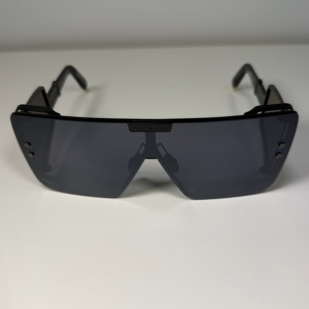 NIB Limited Edition Balmain Wonder Boy Shield Mirrored Sunglasses Black (Unisex)